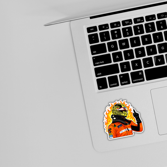 Racing Driver Flame Sticker