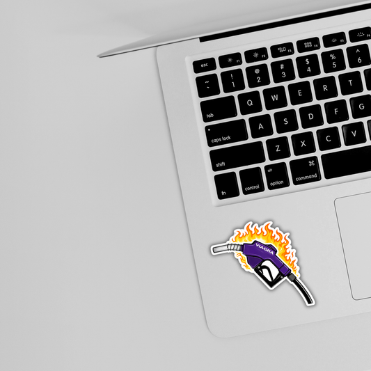 Flaming Fuel Nozzle Sticker