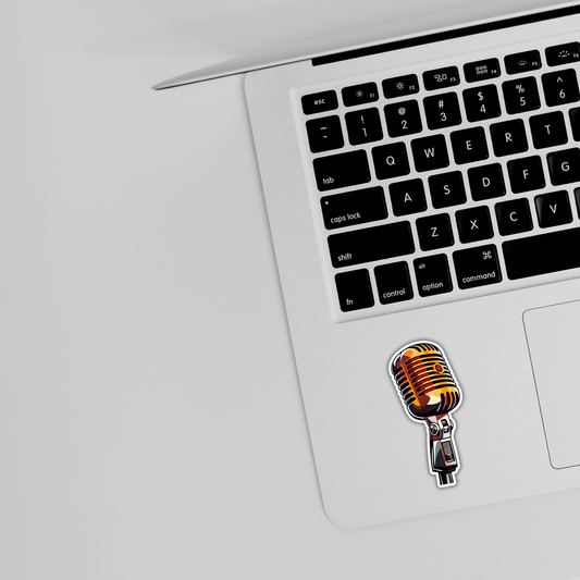 Vintage Microphone Sticker