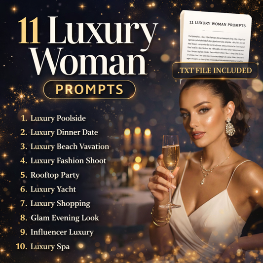 11 Luxury Woman AI Prompts (TXT)
