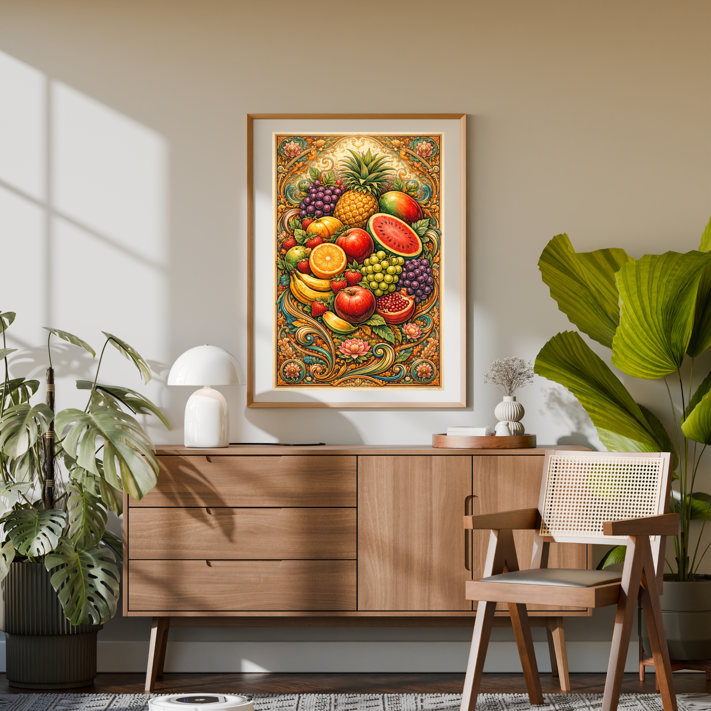 Ornate Vintage Fruit Art PNG