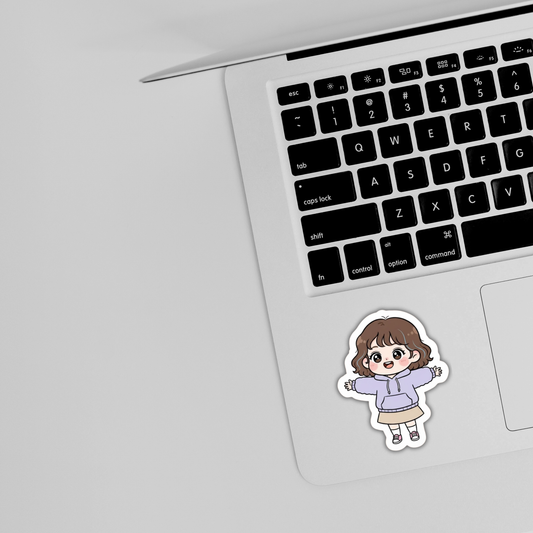 Cute Hoodie Girl Sticker