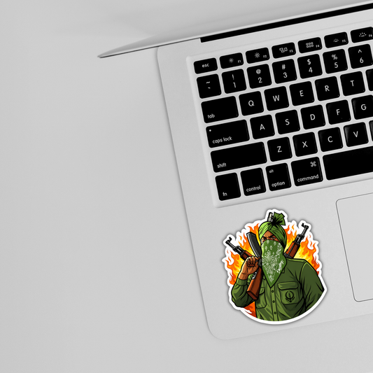 Fearless Warrior Flame Sticker