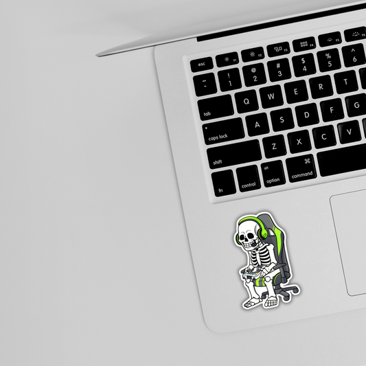 Gamer Skeleton Sticker