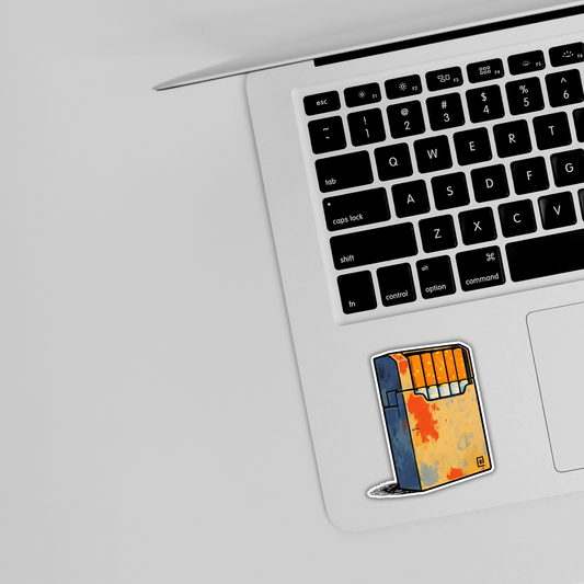 Fading Cigarette Pack Sticker