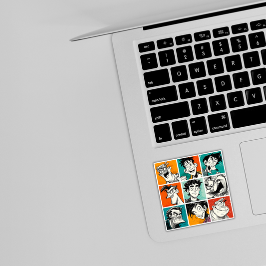 Expressive Faces Grid Sticker