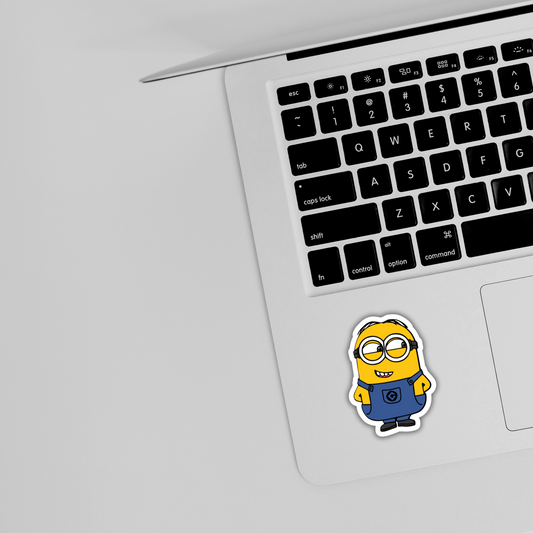 Cute Yellow Cartoon Worker Sticker
