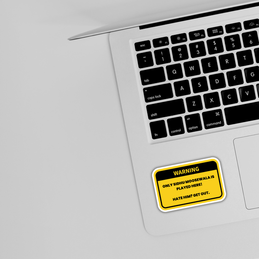 Sidhu Moosewala Warning Sticker