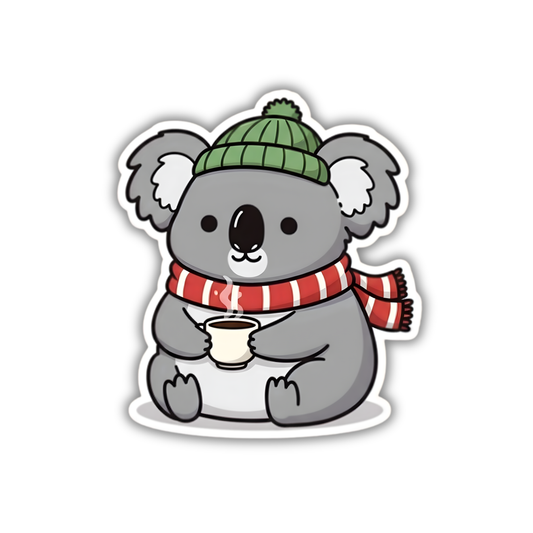 Cozy Koala Coffee Sticker