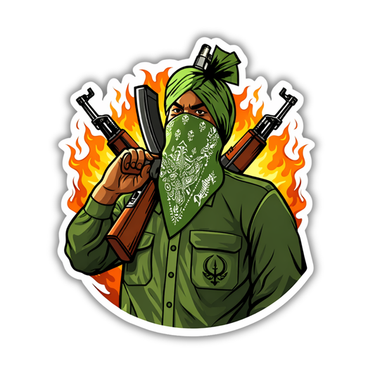 Fearless Warrior Flame Sticker