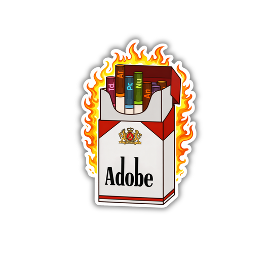 Burning Adobe Creativity Sticker