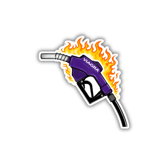 Flaming Fuel Nozzle Sticker