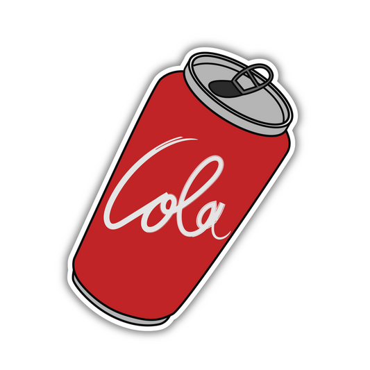 Cute red cola can sticker, trendy soda design, buy fun stickers online at Sticksnap