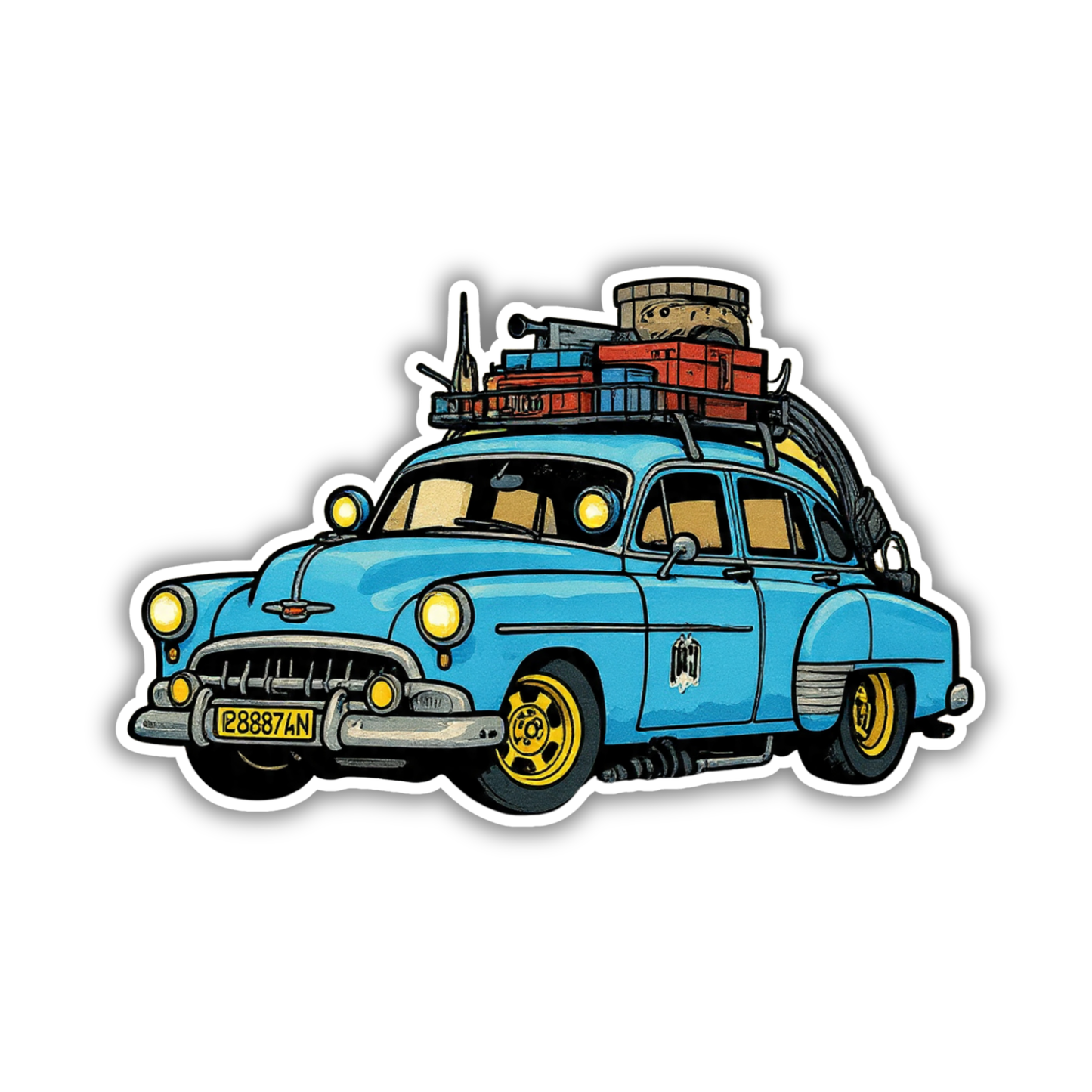 Vintage Road Trip Car Sticker