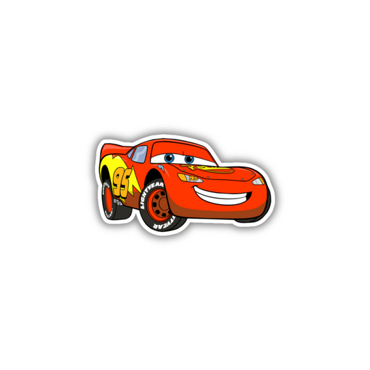 Cute red cartoon race car sticker with number 95, trendy design for Sticksnap stickers