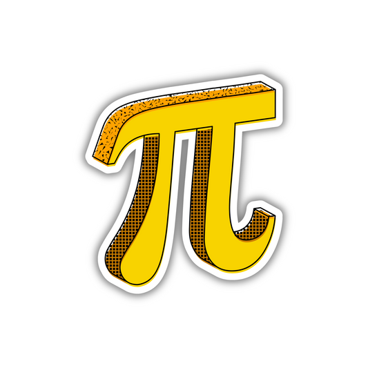 Golden Pi Symbol Math Sticker