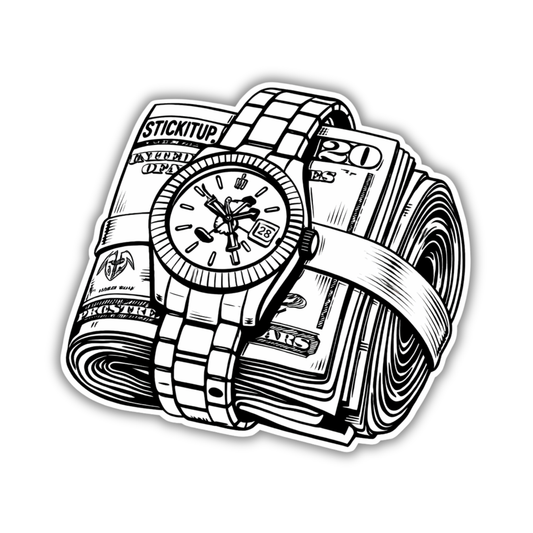 Time Is Money Sticker