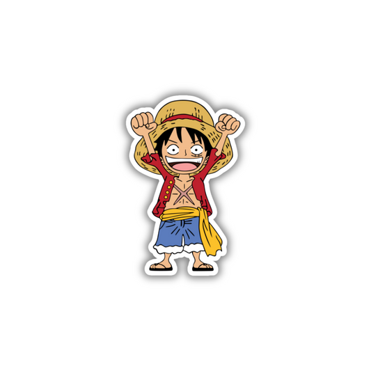 Cheerful Anime Pirate Character Sticker